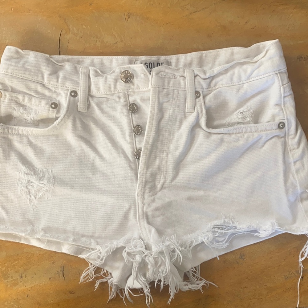 White Agolde Jean shorts